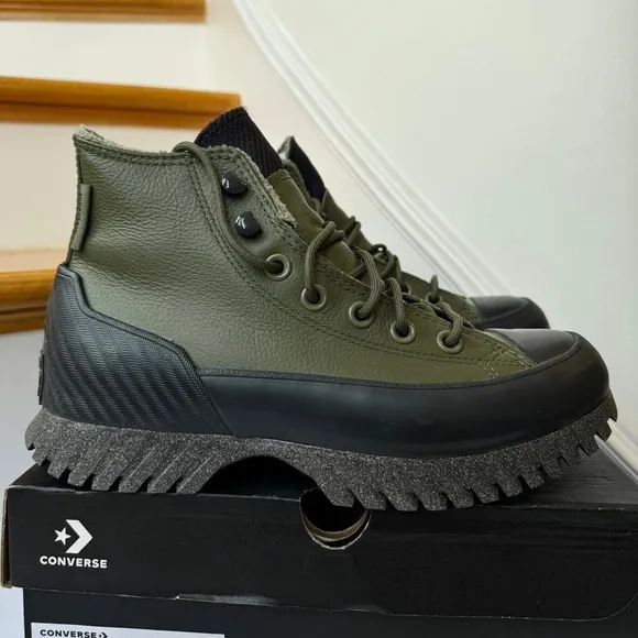 NWT Converse Counter Climate Lugged Waterproof Platform Sneakers Green / Black