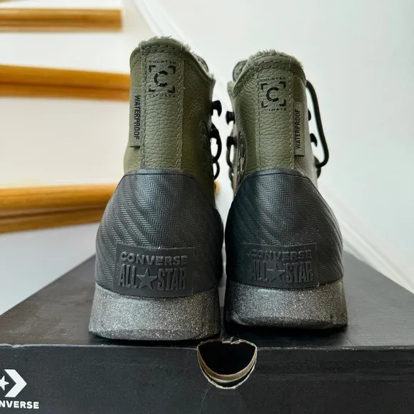 NWT Converse Counter Climate Lugged Waterproof Platform Sneakers Green / Black