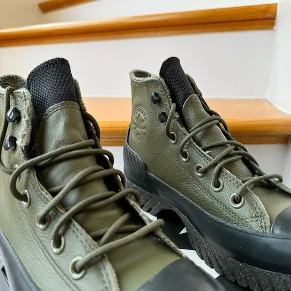 NWT Converse Counter Climate Lugged Waterproof Platform Sneakers Green / Black