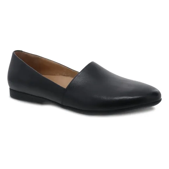 NWT Dansko Larisa Black Milled Nappa Leather Flats Size 41 10.5-11