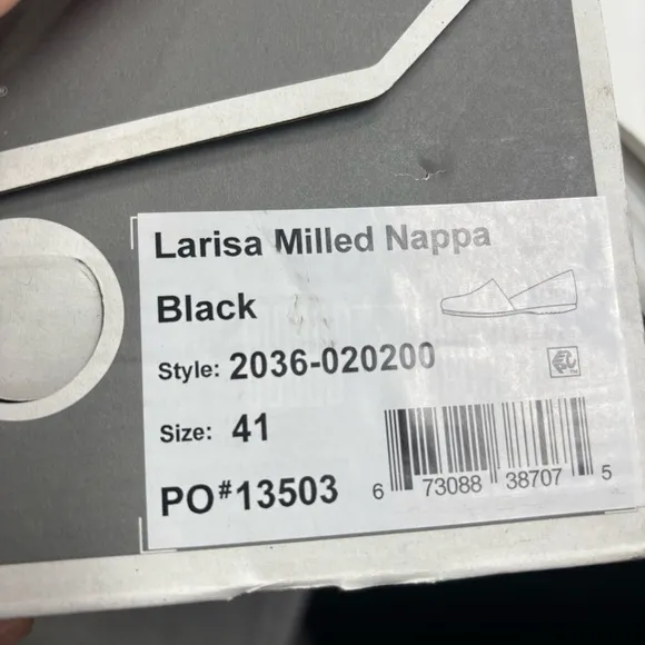 NWT Dansko Larisa Black Milled Nappa Leather Flats Size 41 10.5-11