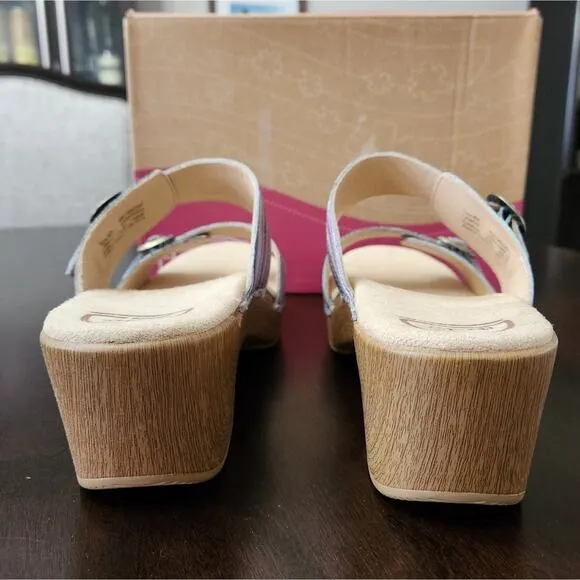 NWT Dansko Sophie Stripe Multicolored Sandals Size 42