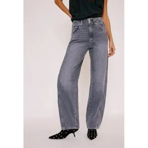 NWT Free People Aster Straight Leg Jeans Denim We The Free in Slate Grey