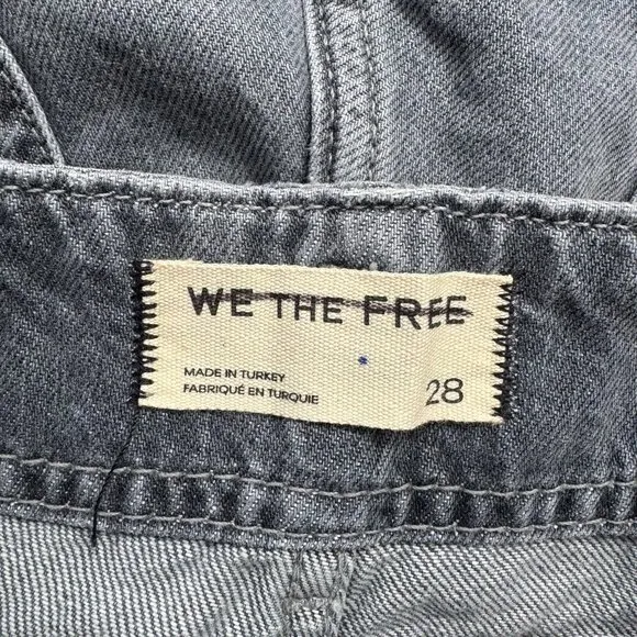 NWT Free People Aster Straight Leg Jeans Denim We The Free in Slate Grey