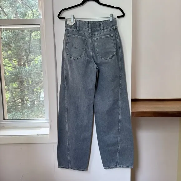 NWT Free People Aster Straight Leg Jeans Denim We The Free in Slate Grey
