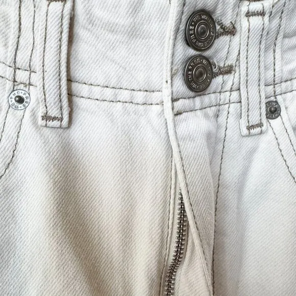 NWT Free People Aster Straight Leg Jeans We The Free in Cream