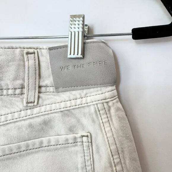 NWT Free People Aster Straight Leg Jeans We The Free in Cream
