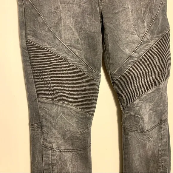 NWT Free People Vector Moto Mid Rise Flare Jeans Denim We the Free 30 Grey