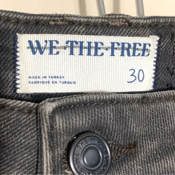 NWT Free People Vector Moto Mid Rise Flare Jeans Denim We the Free 30 Grey