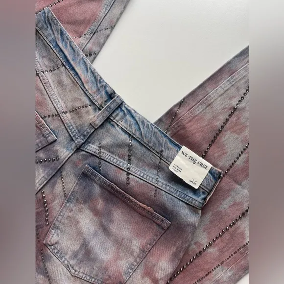 NWT Free People We The Free Aurora Mid Rise Flare Size 26 ..Retail $248