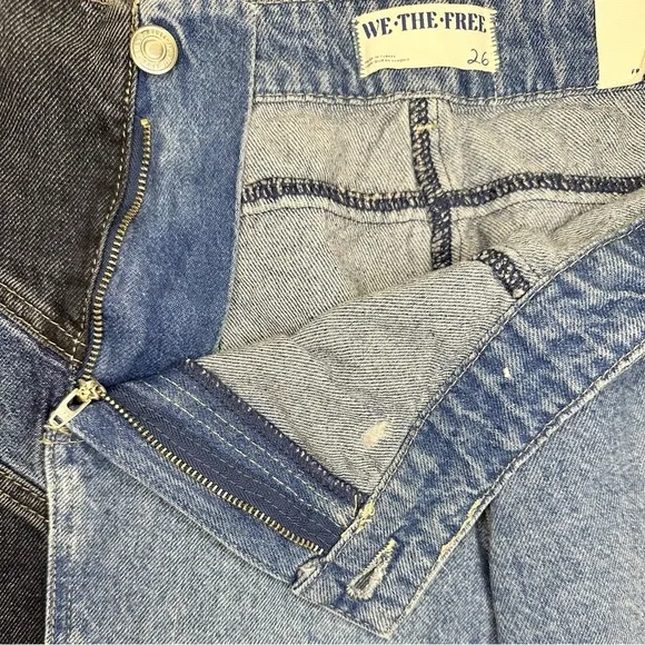 NWT Free People We The Free Moonlit Moto Slim Bootcut Jeans