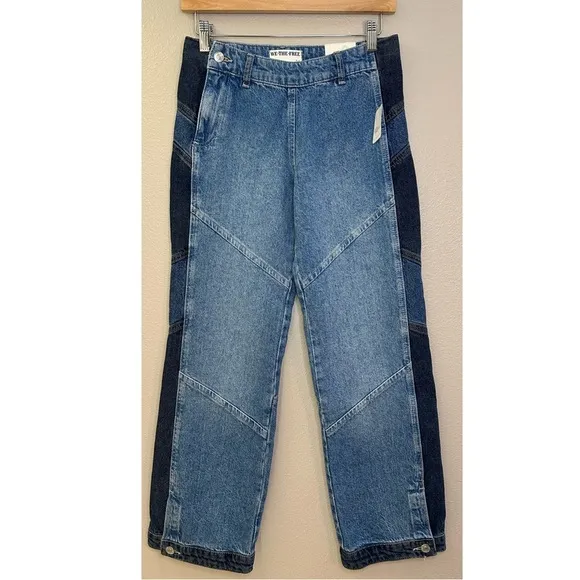 NWT Free People We The Free Moonlit Moto Slim Bootcut Jeans