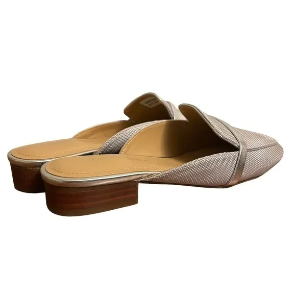 NWT Marc Fisher Namila Silver Tailored Mules Flats Size 7