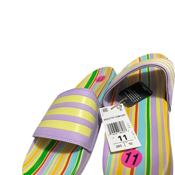 💚🌼NWT NO BOX Adidas Women's Adilette Comfort Sandals 11 Purple Slide