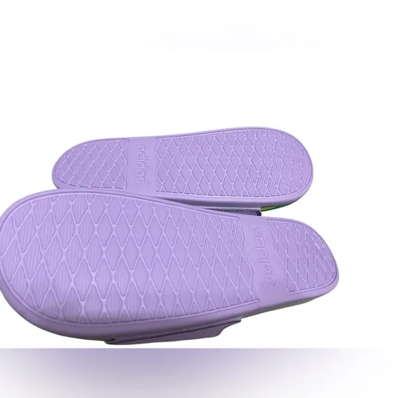 💚🌼NWT NO BOX Adidas Women's Adilette Comfort Sandals 11 Purple Slide