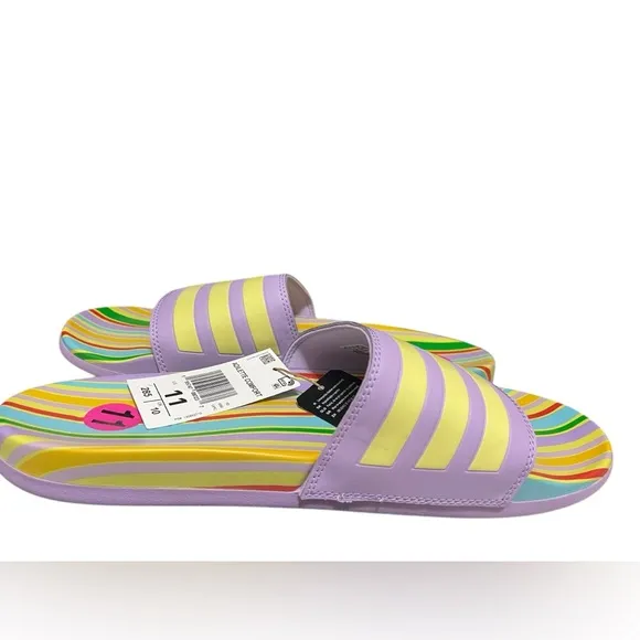 💚🌼NWT NO BOX Adidas Women's Adilette Comfort Sandals 11 Purple Slide