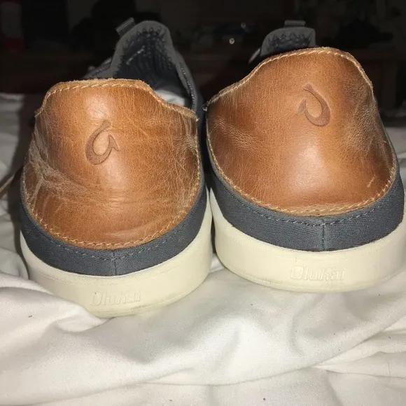NWT OluKai Li Keu Mens Slip On Drop Heel Casual Sneaker Shoe Slides 8