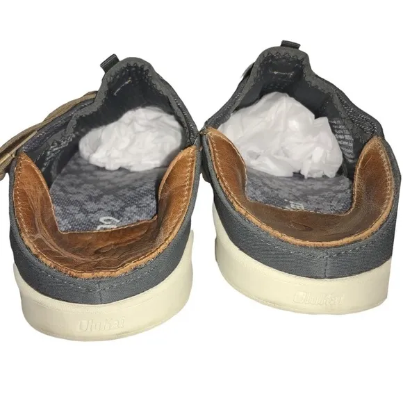 NWT OluKai Li Keu Mens Slip On Drop Heel Casual Sneaker Shoe Slides 8