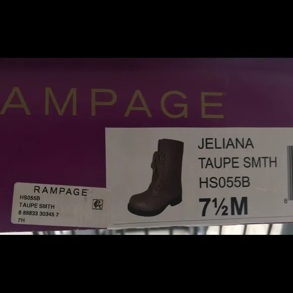 NWT Rampage Jeliana Leather Lace Up Boots