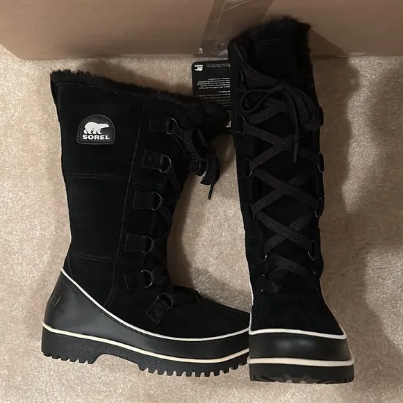 NWT! Sorel Women's Tivoli High II Waterproof Boots Black Size 6