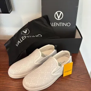 NWT VALENTINO BY MARIO VALENTINOAdriel Monogram Leather Slip On Sneakers