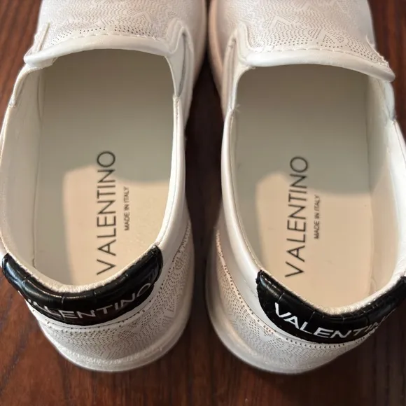 NWT VALENTINO BY MARIO VALENTINOAdriel Monogram Leather Slip On Sneakers