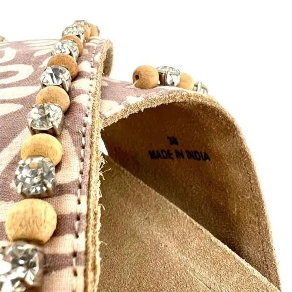 NWT Anthropologie Marnie Embellished Slide Sandals