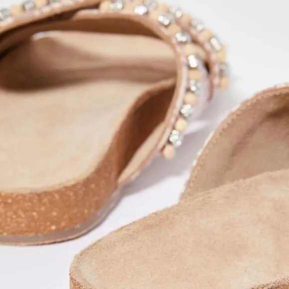 NWT Anthropologie Marnie Embellished Slide Sandals