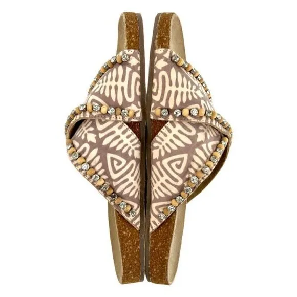 NWT Anthropologie Marnie Embellished Slide Sandals