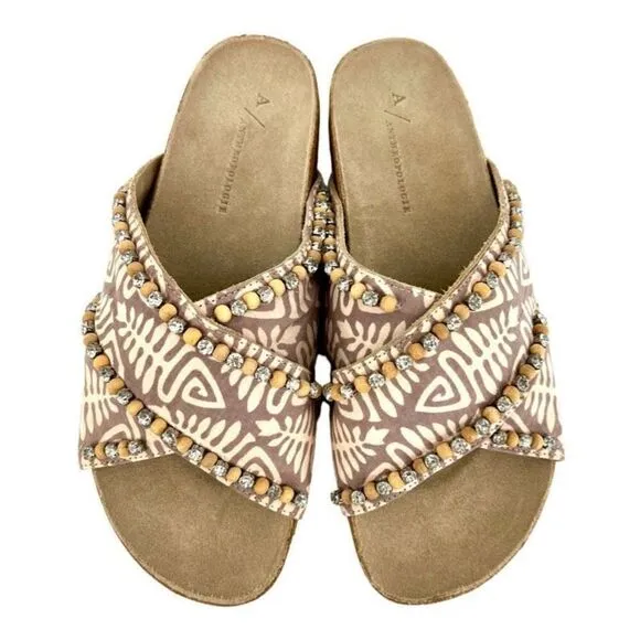 NWT Anthropologie Marnie Embellished Slide Sandals