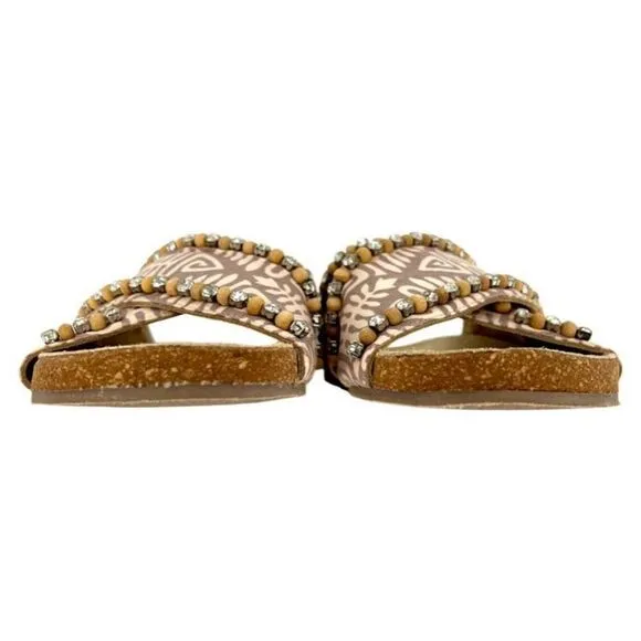 NWT Anthropologie Marnie Embellished Slide Sandals