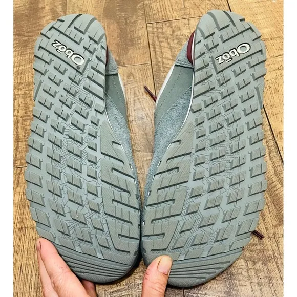 Oboz O Fit Emma Low Hiking Trail Shoes Lightweight Sneakers Gray US 6.5