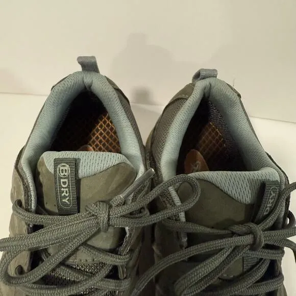 Oboz Women's Sypes Leather Sneakers Trail Low Green 8 Hiking Outdoor