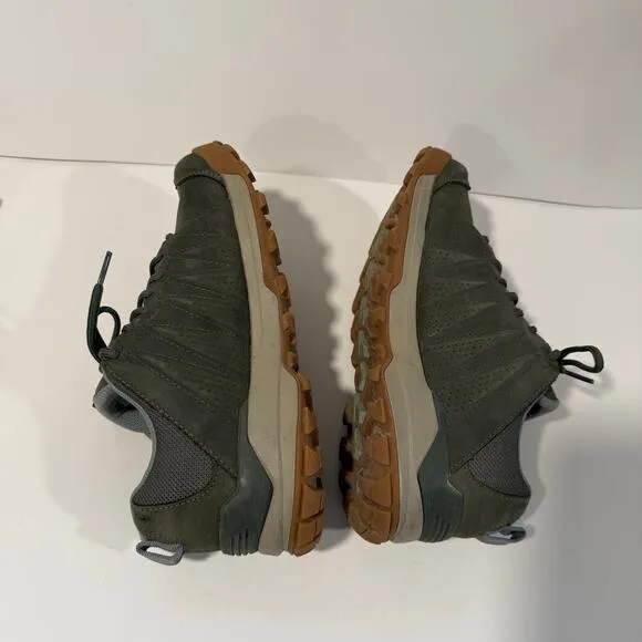 Oboz Women's Sypes Leather Sneakers Trail Low Green 8 Hiking Outdoor