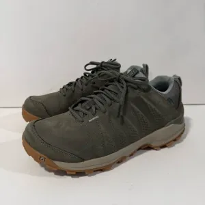 Oboz Women's Sypes Leather Sneakers Trail Low Green 8 Hiking Outdoor