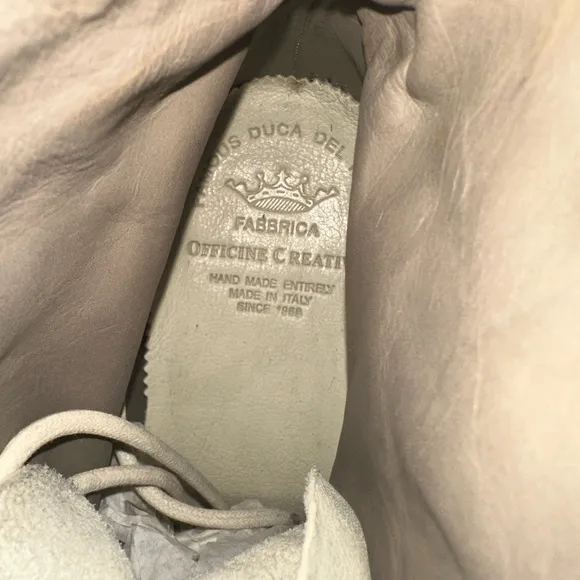 Officine Creative Beige Ankle Boots with Lace-Up Design