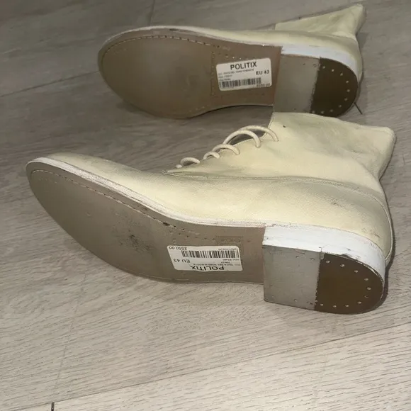 Officine Creative Beige Ankle Boots with Lace-Up Design
