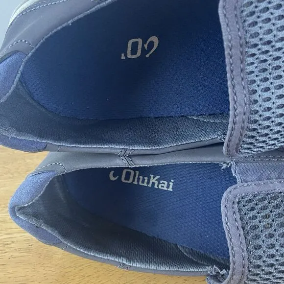 Olukai Lae ahi Slip On Sneakers Men's Size 8.5 Gray Mesh Shoes Breathable