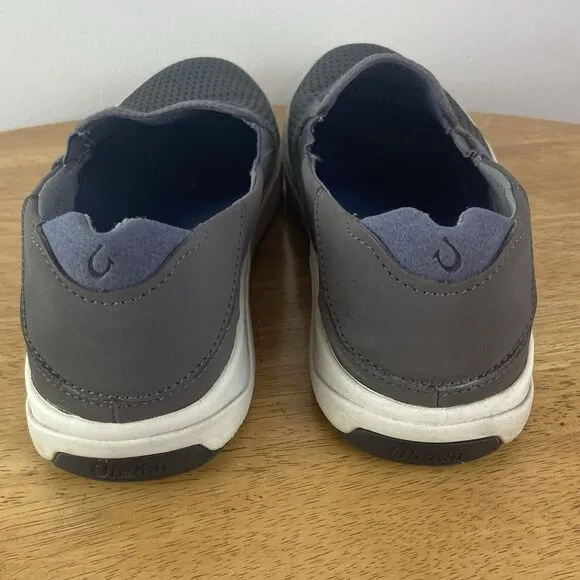Olukai Lae ahi Slip On Sneakers Men's Size 8.5 Gray Mesh Shoes Breathable