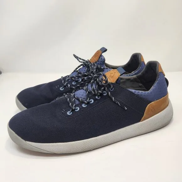 Olukai Mens Nanea Li Blue Canvas Casual Shoe Sneakers Size 12 Lace Up Outdoors