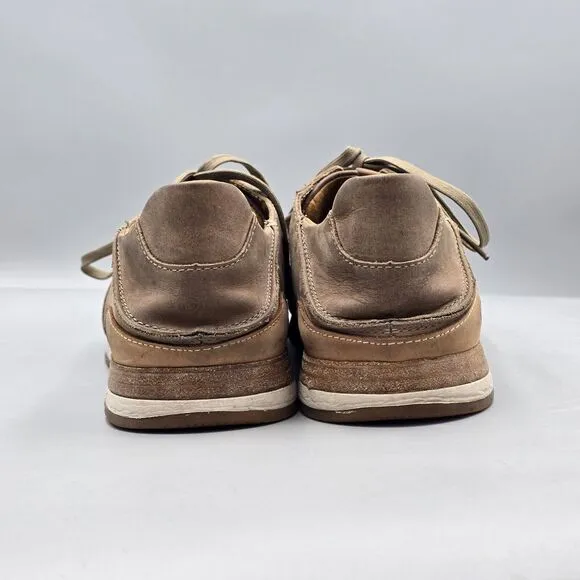 Olukai Men's Size 10 M US VGC Huaka'i li Brown Leather Lace Up Sneakers Shoes