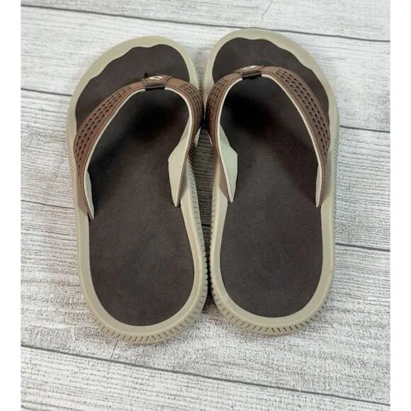 Olukai Men's Ulele Beach Sandals Dark Wood Brown Size US-9/ EU-42