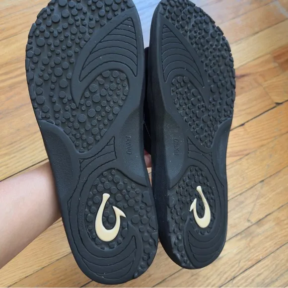 Olukai Nalu Slides Sandals Men's Size 14 Slip On Adjustable black