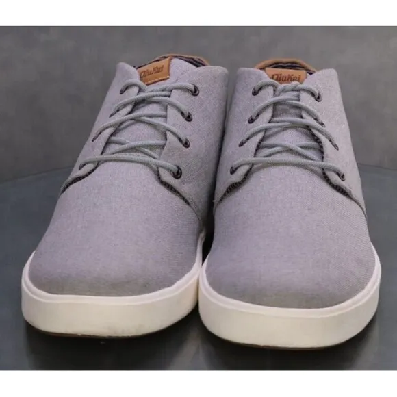 Olukai Nana Hele Wei'Apo Men's High Top Sneakers Shoes Size 11 Gray