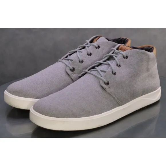 Olukai Nana Hele Wei'Apo Men's High Top Sneakers Shoes Size 11 Gray