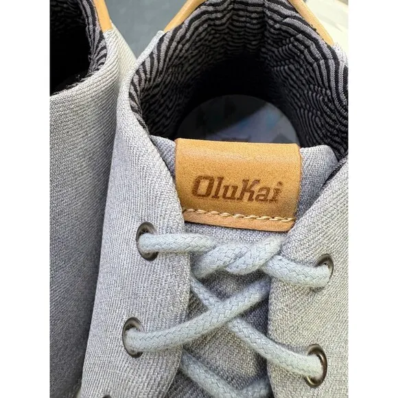 Olukai Nana Hele Wei'Apo Men's High Top Sneakers Shoes Size 11 Gray