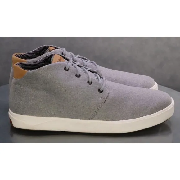 Olukai Nana Hele Wei'Apo Men's High Top Sneakers Shoes Size 11 Gray