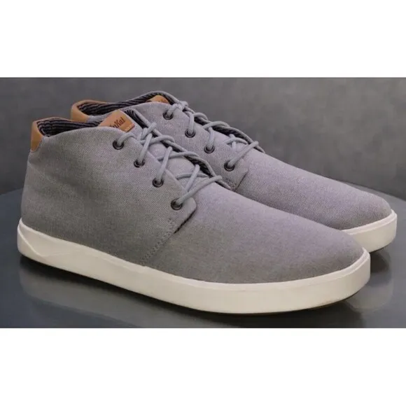 Olukai Nana Hele Wei'Apo Men's High Top Sneakers Shoes Size 11 Gray