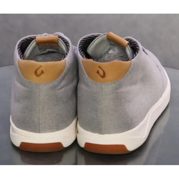 Olukai Nana Hele Wei'Apo Men's High Top Sneakers Shoes Size 11 Gray