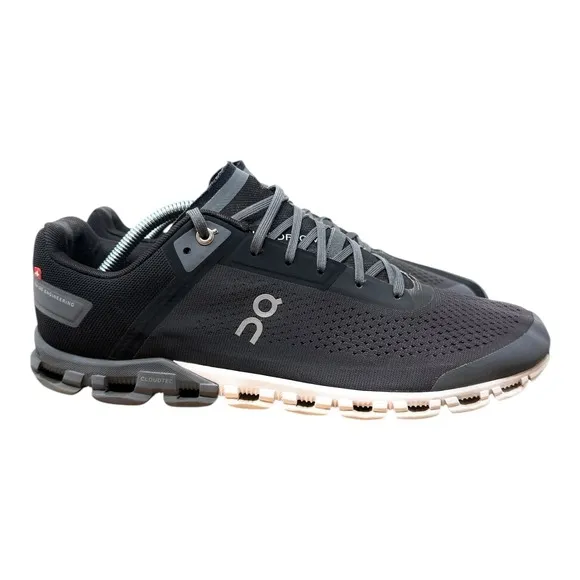 On Mens Cloudflow Black Running Outdoor Jog Shoes Sneakers Size 10.5